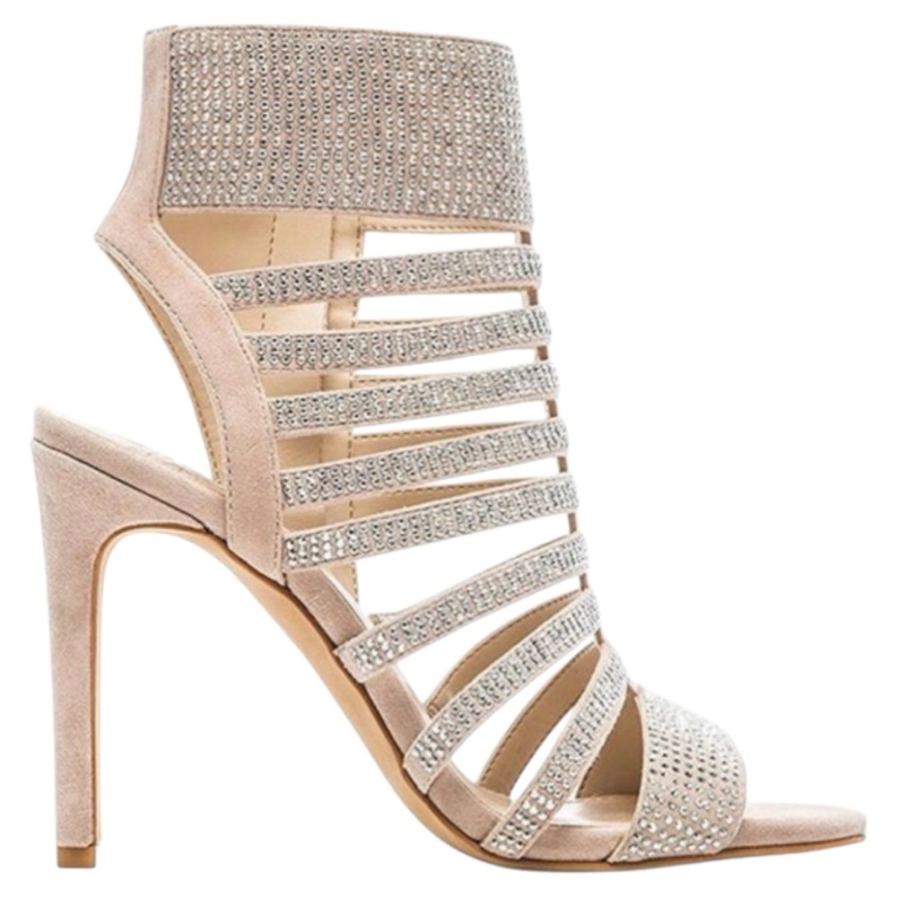 Vince Camuto Cream Heels with Cage Design size 9.5 - Picture 1 of 14
